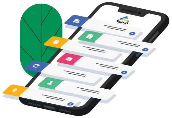 Graphic showing Companion App on mobile device