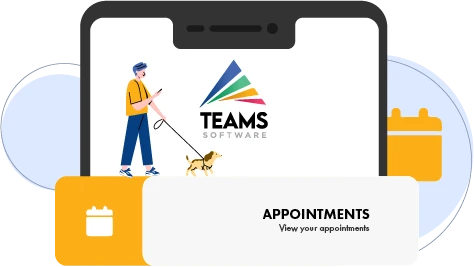 Image showing comapnion app and person walking on phone