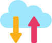 Data in the cloud icon