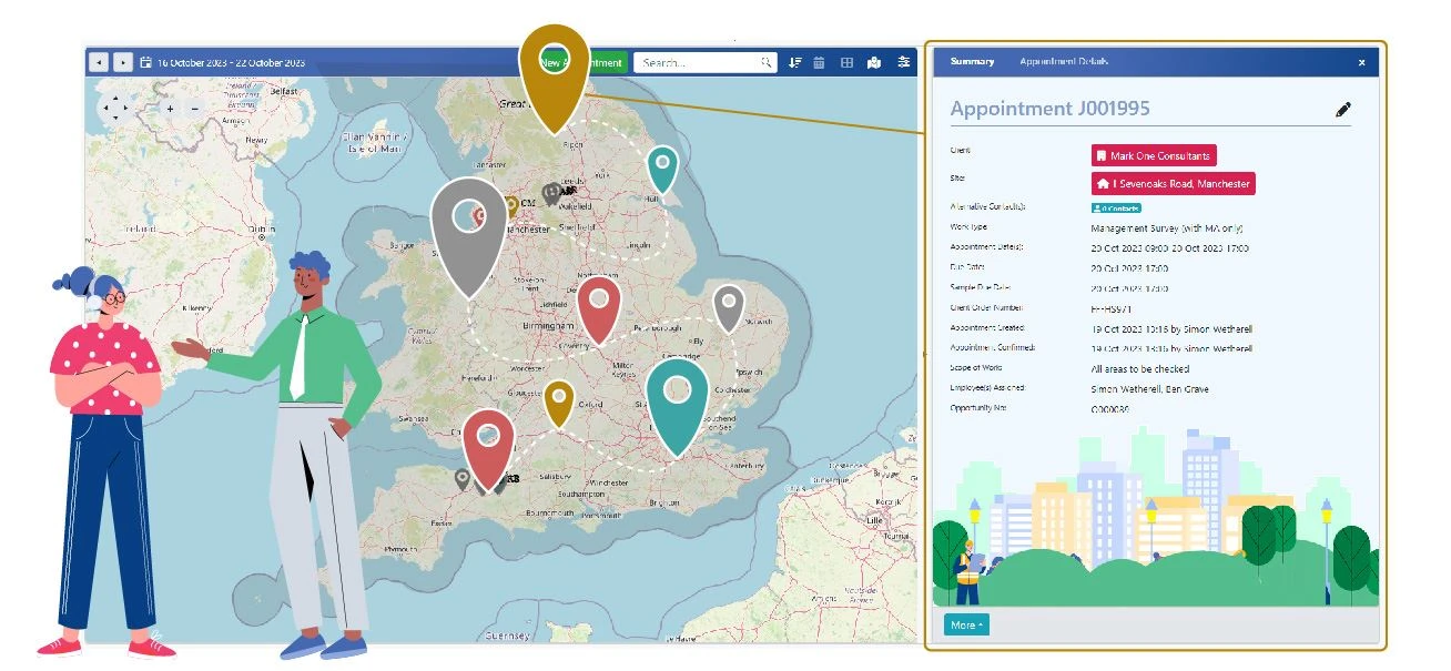 Image showing teams app and person walking on phone